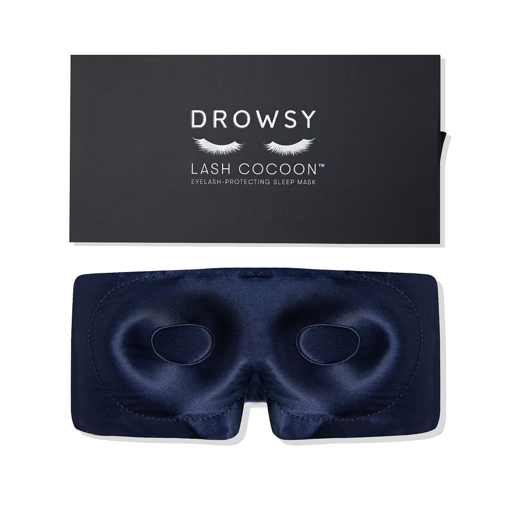 Midnight Blue Eyelash Protecting Sleep Mask - Soft & Comfortable for Beauty Sleep - Perfect for Travel, Spa, and Nighttime Skincare Routine