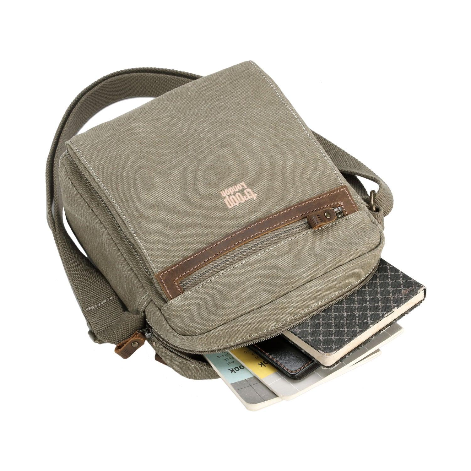 Troop London Classic Canvas Crossbody Bag for Men & Women - Stylish & Durable Shoulder Bag for Travel, Work & Everyday Use