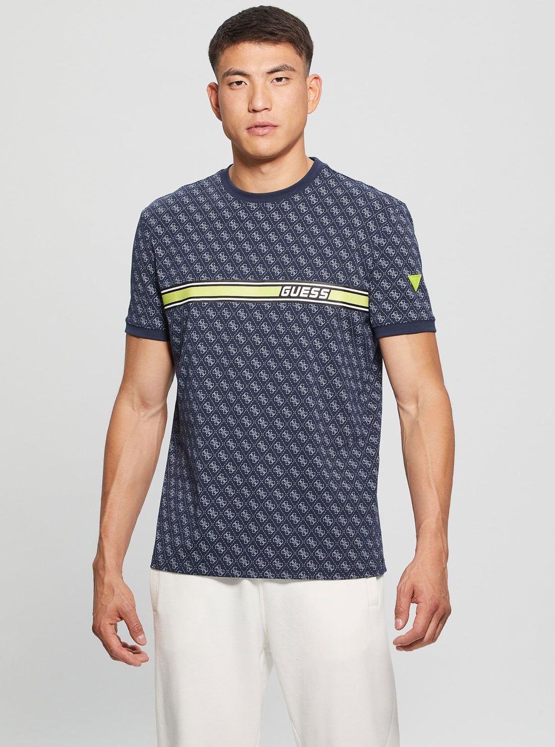 Eco-Friendly Blue Logo Active T-Shirt for Men - Comfortable Workout & Gym Shirt for Running, Yoga, and Casual Wear