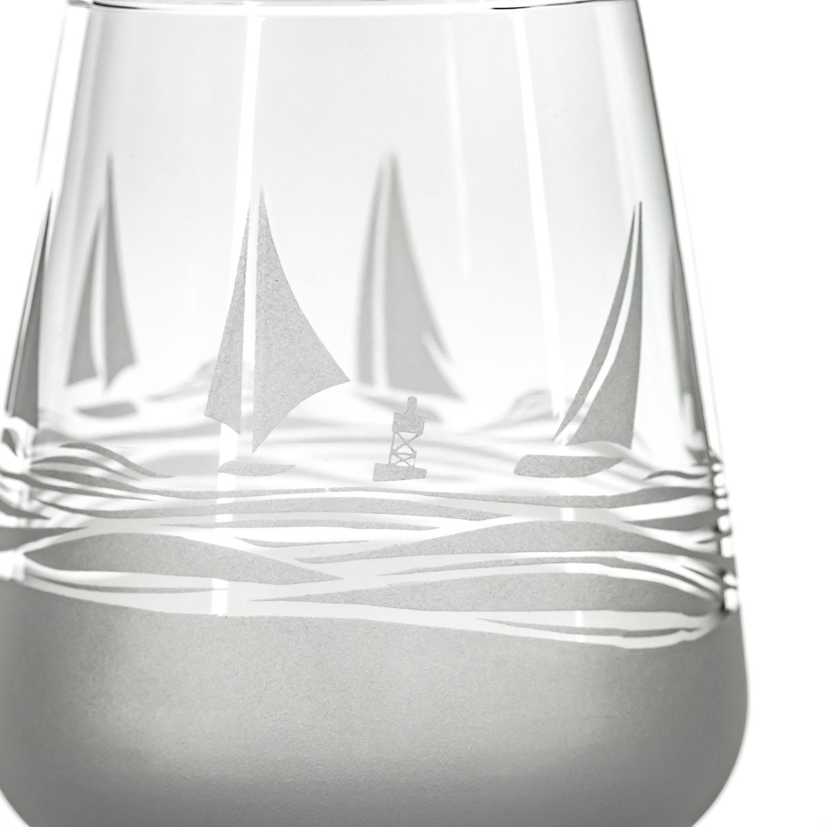 Regatta 15.75oz Stemless Wine Glasses - Set of 4 Shatterproof & Dishwasher Safe - Perfect for Red Wine, Cocktails, and Outdoor Entertaining