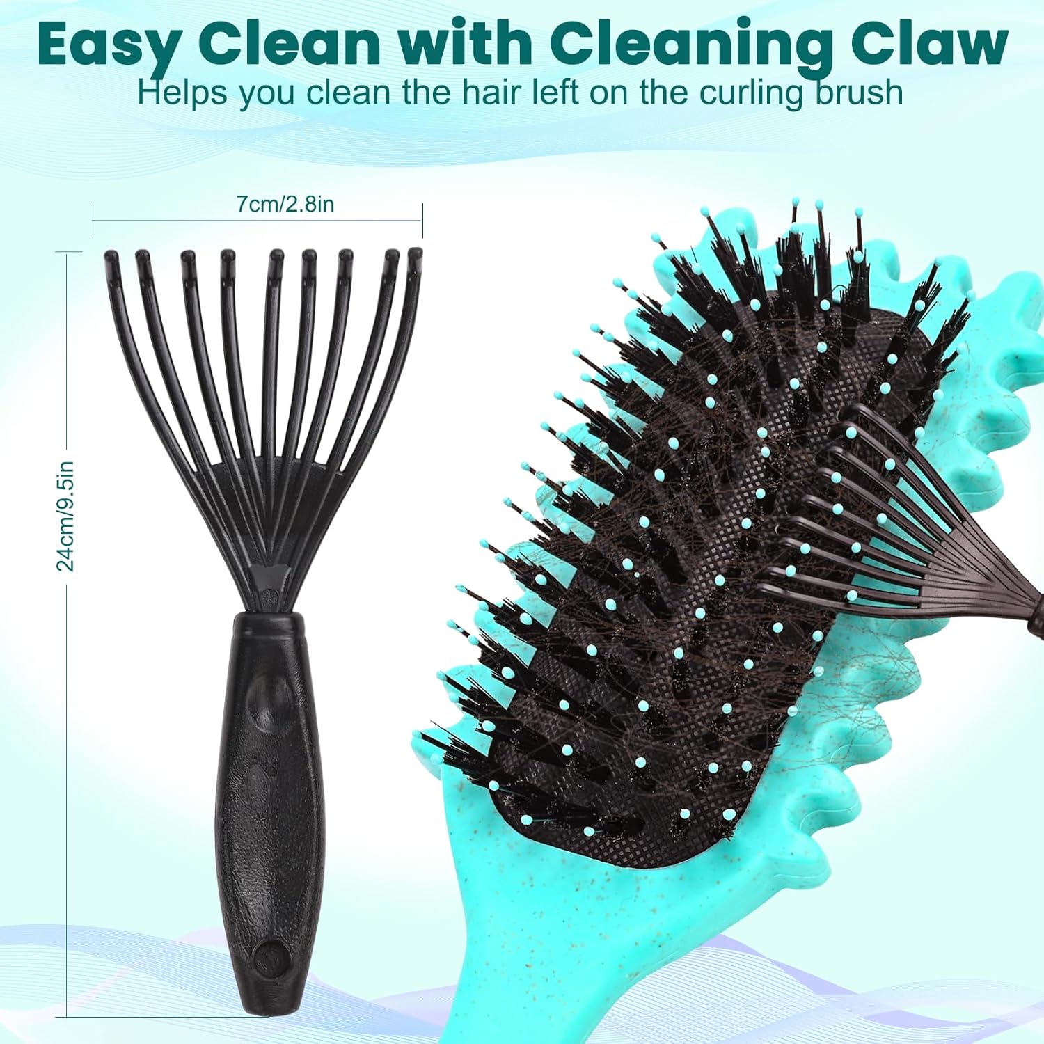 Best Detangling Brush for Curly Hair - Wide Tooth Comb for Knot-Free Styling - Perfect for Wet & Dry Hair Care at Home or Travel