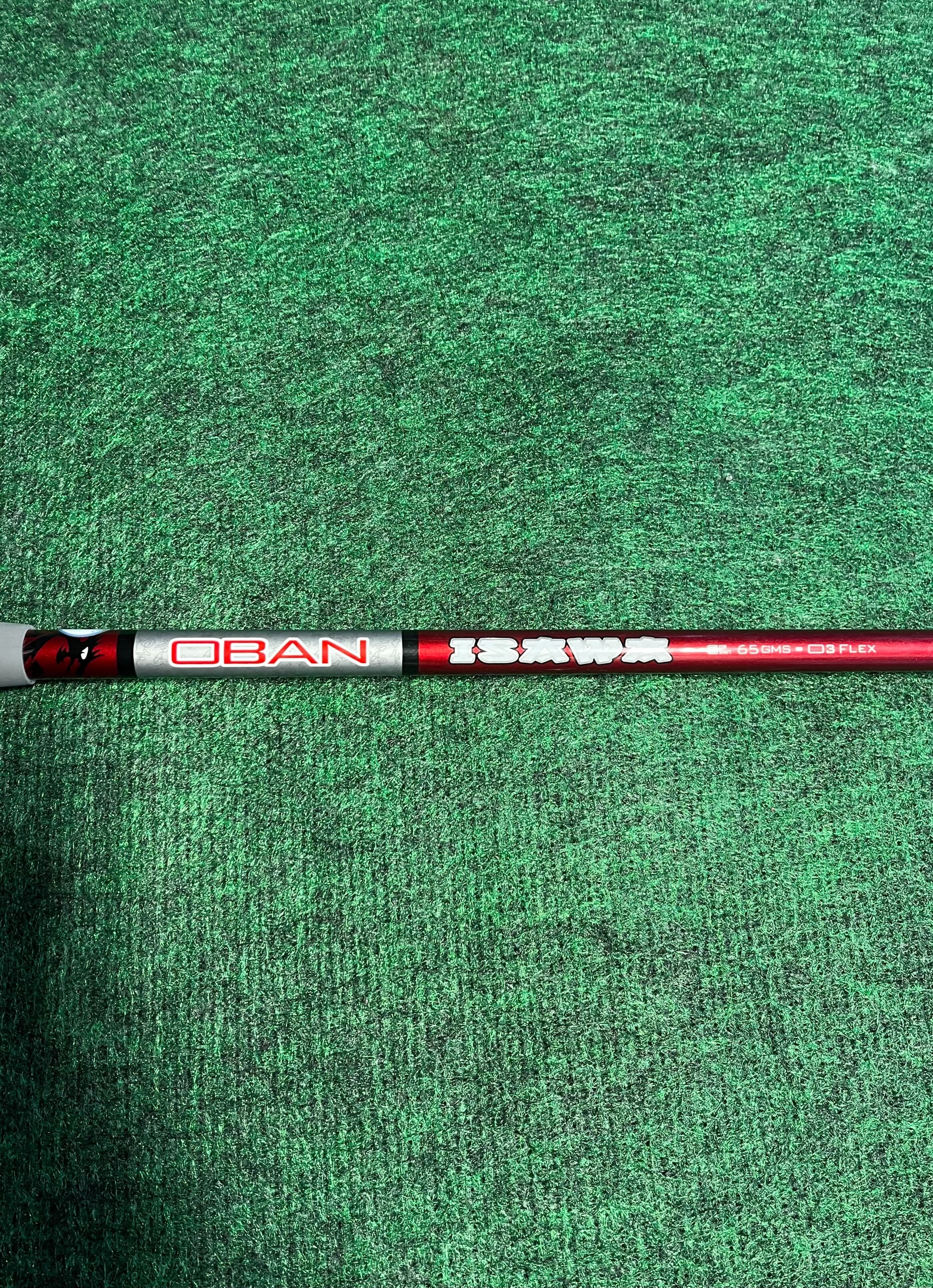 Premium OBAN Isawa Red Wood Shaft Golf Club - Regular Flex 42.5 Inches - Perfect for Mid-Handicap Players & Smooth Swing Control on the Course