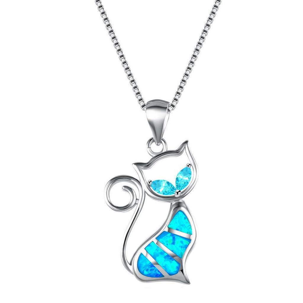Stylish Cat Silver Pendant Necklace - Unique Personality Charm Jewelry for Wild & Free Spirited Women | Perfect for Everyday Wear, Parties & Gifts