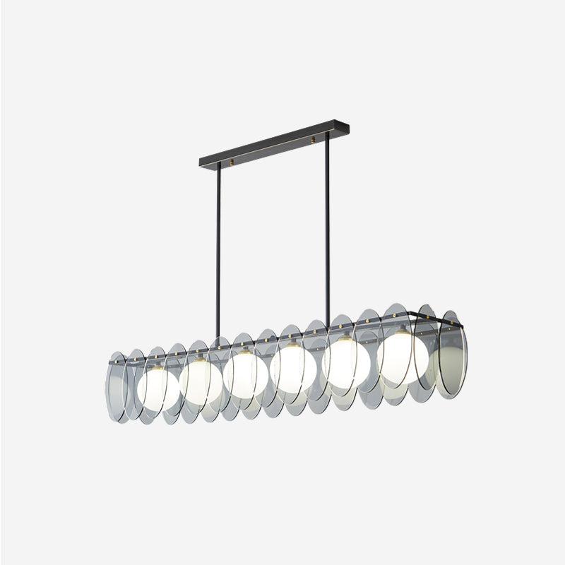 Crystal Glass Sphere Chandelier - Elegant Modern Ceiling Light Fixture for Dining Room, Living Room & Bedroom Decor
