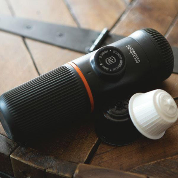 Wacaco Nanopresso Portable Espresso Maker Kit for Dolce Gusto Pods - Compact Handheld Coffee Machine for Travel, Camping & Office Use