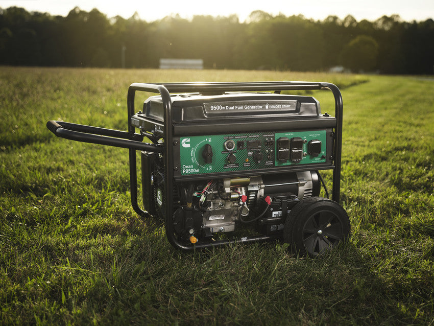 Cummins Onan P9500DF Dual Fuel (Gas/LPG) Portable Generator - 9500W Power for Camping, RV & Emergency Backup