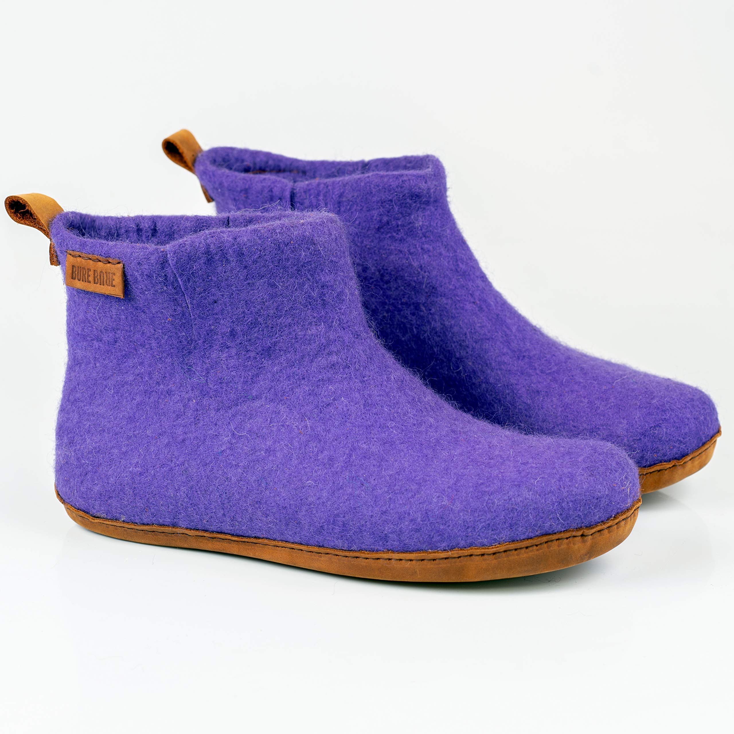 Classic Felted Wool Ankle Boots Slippers for Men - Warm Winter Indoor/Outdoor House Shoes - Perfect Father's Day Gift for Dad