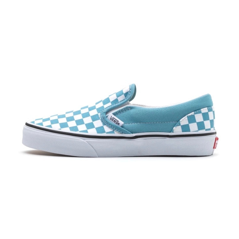 Kids Classic Slip-On Shoes - Delphinium True White | Comfortable Casual Sneakers for Boys & Girls | Perfect for School, Playground & Everyday Wear