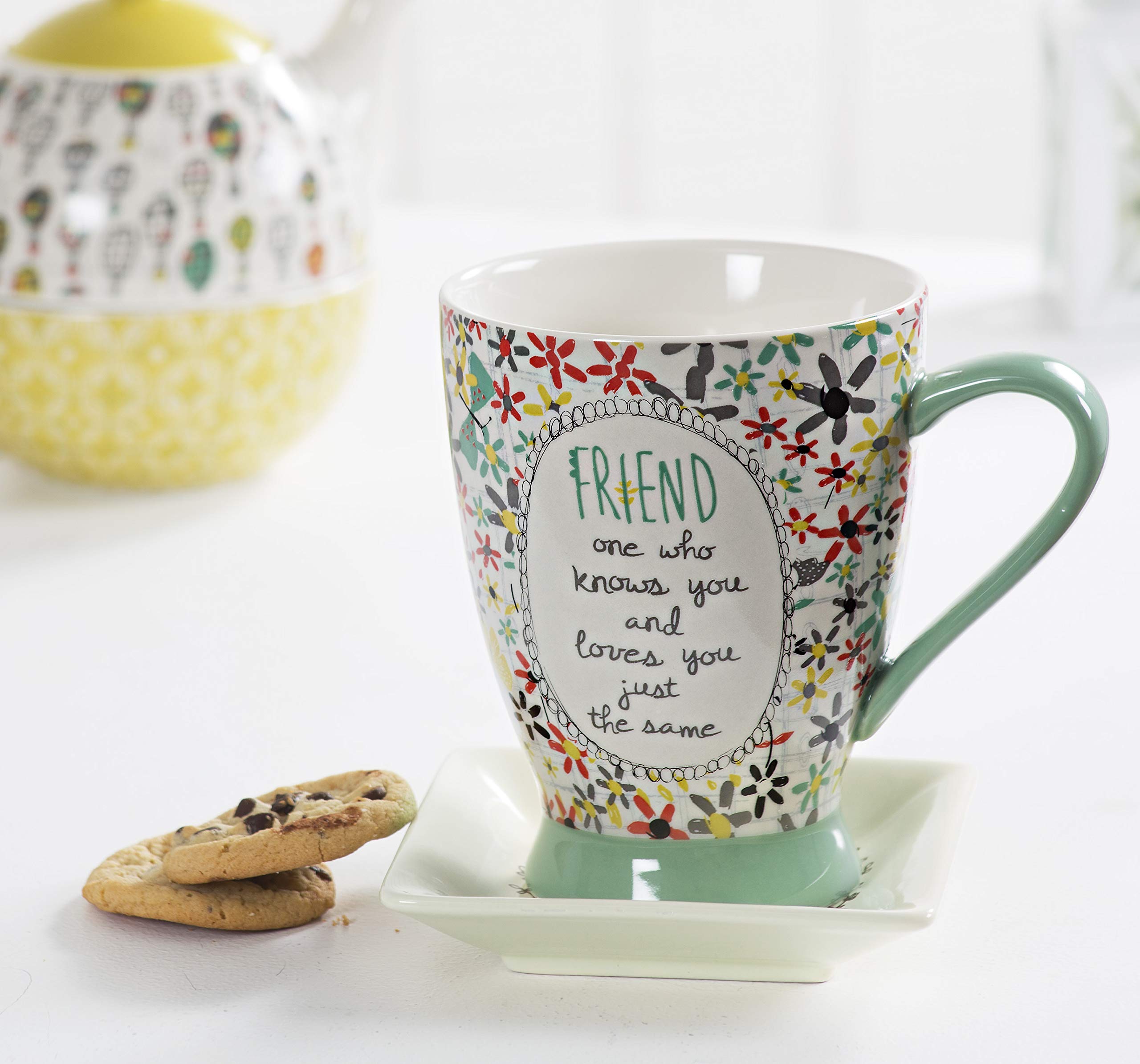 Premium 18 oz. Nana Ceramic Mug - Colorful Handmade Coffee Cup for Tea, Hot Chocolate & Office Use - Pavilion Gift Company