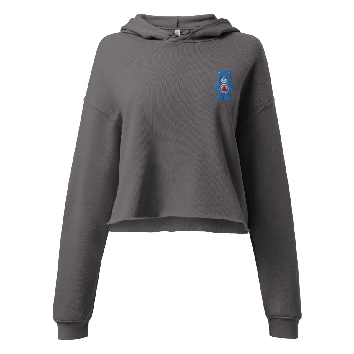 Serenity Cub Embroidered Women's Cropped Hoodie - Soft Pullover Sweatshirt for Casual Wear, Gym & Street Style Fashion