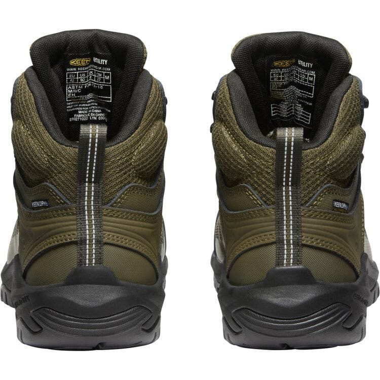 KEEN RENO MID Waterproof Hiking Boots for Men - Carbon Fiber Toe Protection, Medium & Wide Width - Perfect for Outdoor Adventures, Trail Walking & Work Safety