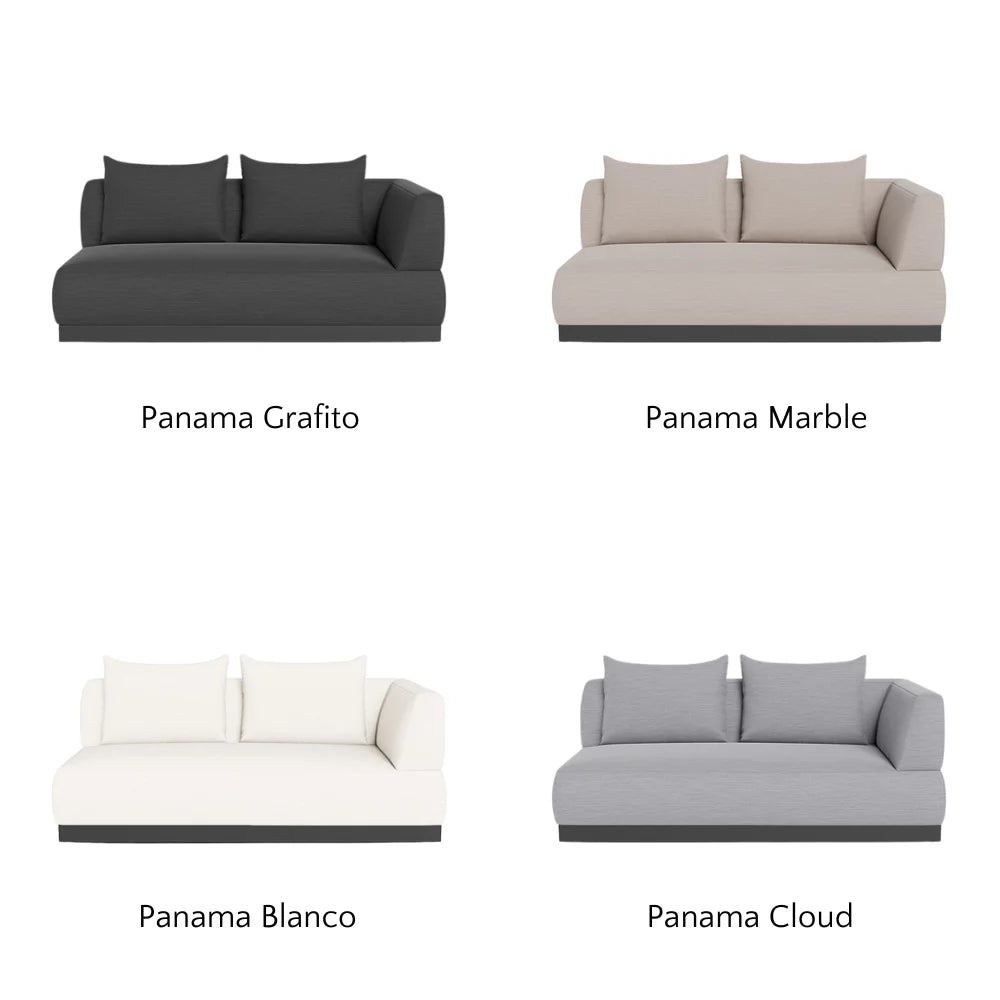 Amalfi 2-Seat Right Arm Outdoor Sectional Sofa - Patio Furniture for Backyard, Poolside & Garden Relaxation