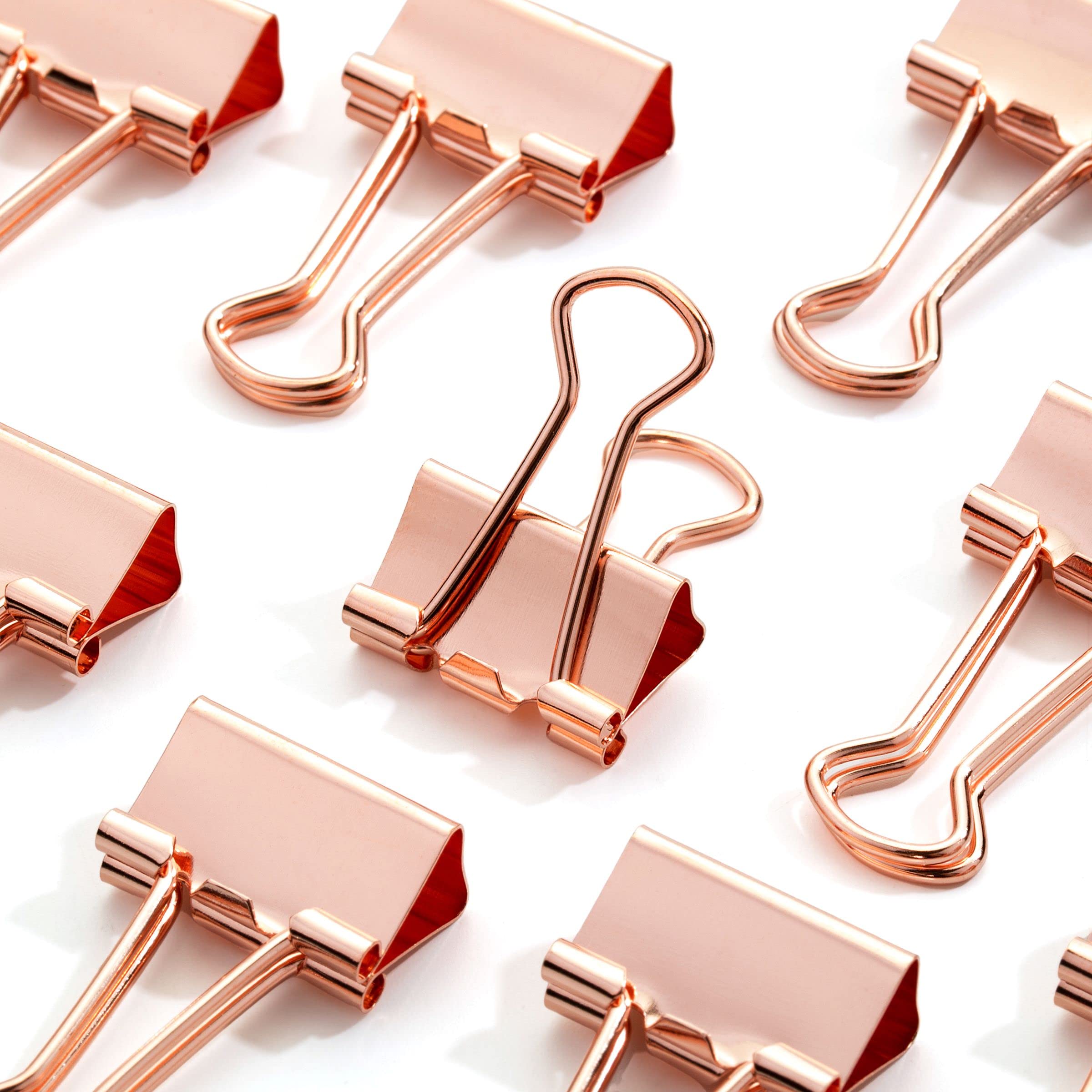 Mr. Pen- 50 Pack Rose Gold Small Binder Clips (0.75 Inch) - Mini Office Paper Clips for Organizing Documents, School Supplies, Craft Projects & Bulletin Boards