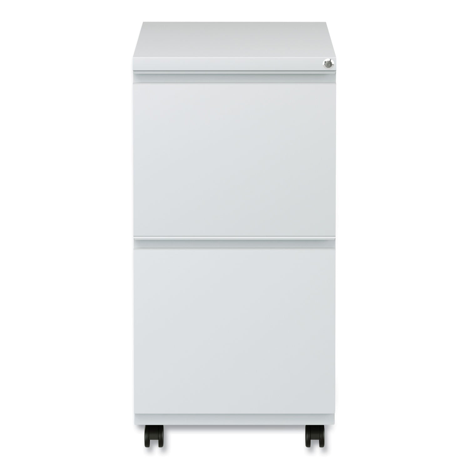 Alera® Light Gray File Pedestal with 2 Legal/Letter Size Drawers - Left or Right Opening, Full Length Pull - 14.96