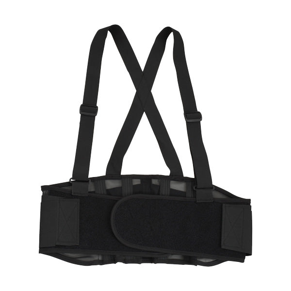 Best Back Support Belt with Adjustable Shoulder Straps - Black, X-Large for Men & Women - Ideal for Heavy Lifting, Workouts & Back Pain Relief