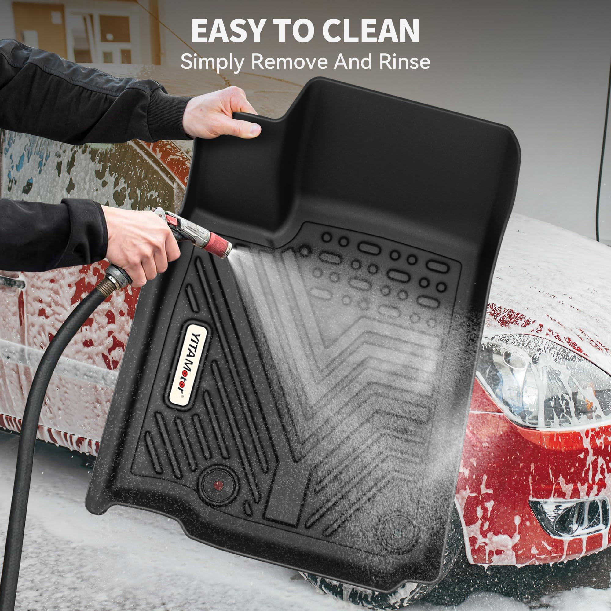 YITAMOTOR All-Weather Custom Floor Mats for 2020-2025 Kia Telluride 7 & 8 Seats - Premium Car Floor Liners & Cargo Liner Set (Black, Without Center Console) | Perfect for Road Trips, Family Travel & Daily Commute