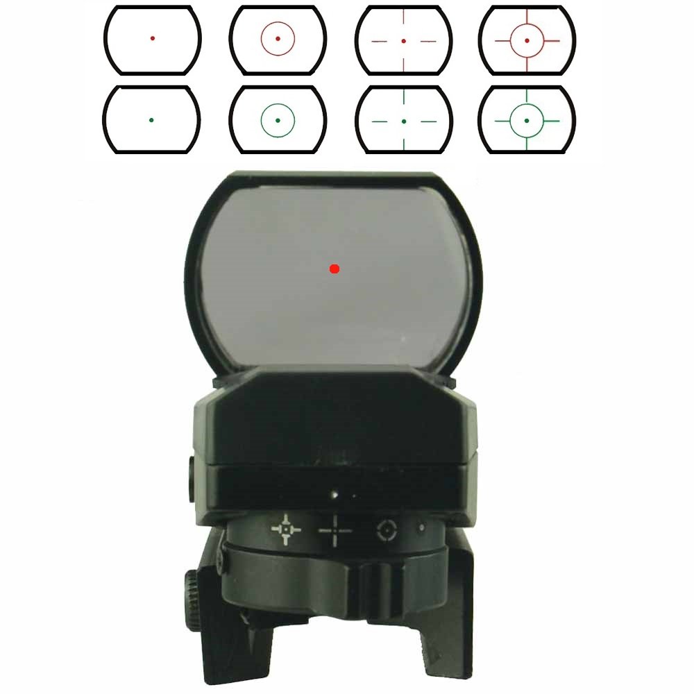 Heavy Duty CQB Red Dot Reflex Sight with Red & Green Illumination - 4 Reticle Options for Pistols, Rifles & Shotguns | Perfect for Tactical Shooting, Hunting & Home Defense