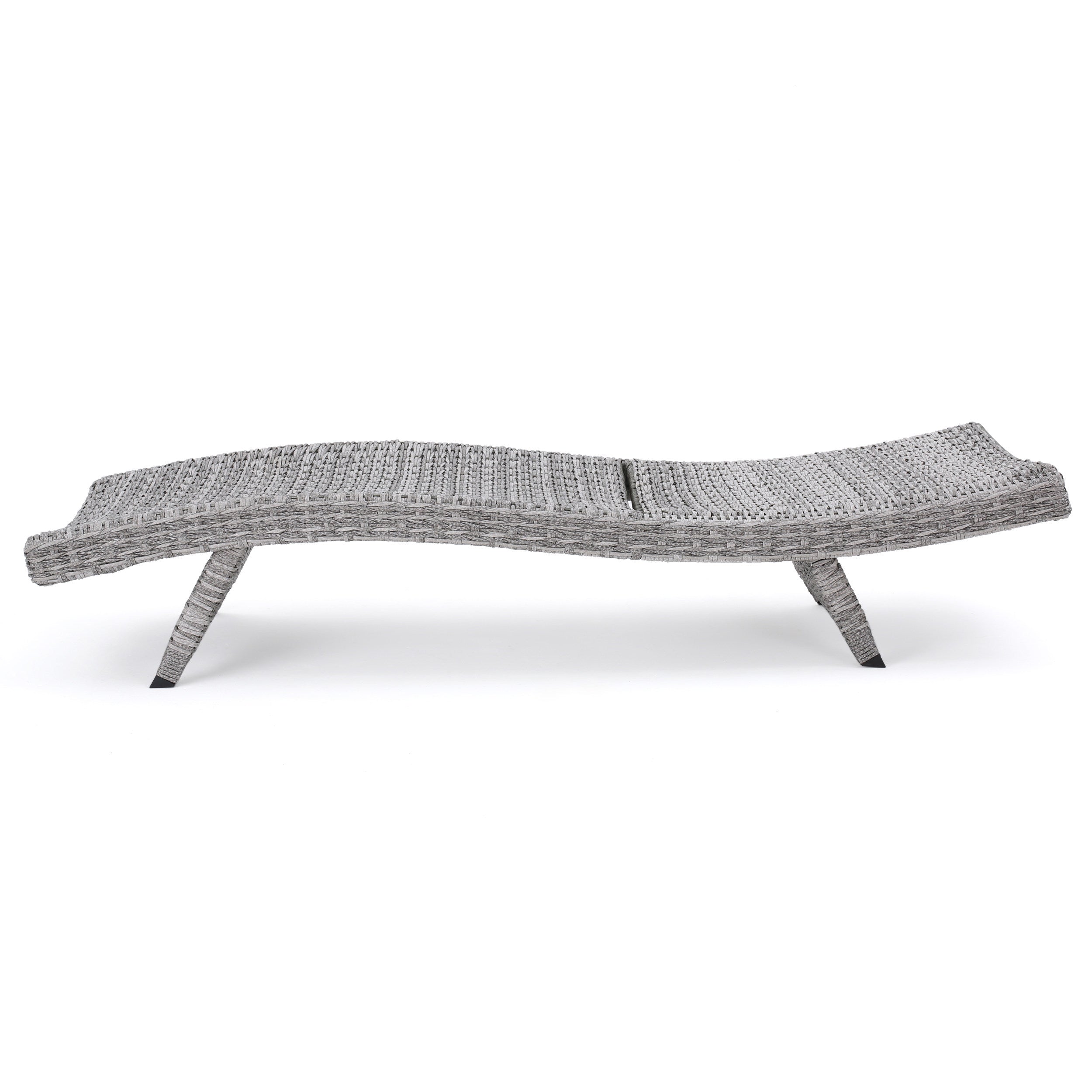 CRETE WICKER CHAISE LOUNGE - Outdoor Patio Furniture, All-Weather Rattan Chaise Lounge Chair for Poolside, Beach, Garden Relaxation