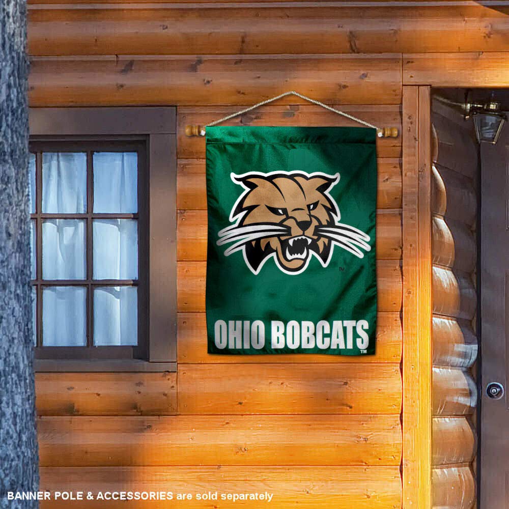 Ohio Bobcats House Flag - Double Sided College Team Banner for Outdoor & Indoor Decor - Perfect for Game Day, Tailgating, and Fan Showcase