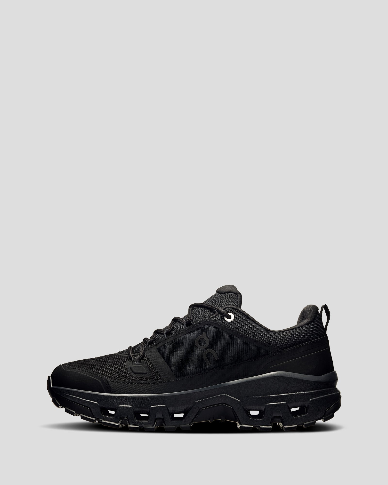 Women's On Cloudrock Low Hiking Shoes - Lightweight Waterproof Trail Running Shoes for Women - Black/Black - Perfect for Outdoor Adventures & Hiking Trips