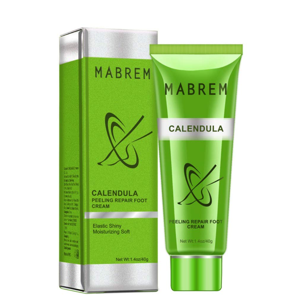 Calendula & Olive Foot Repair Cream - Anti-Cracking, Moisturizing & Exfoliating Treatment for Dry Feet - Hydrating Foot Care for Cracked Heels & Rough Skin - Perfect for Pedicures, Winter Foot Care & Daily Moisturizing