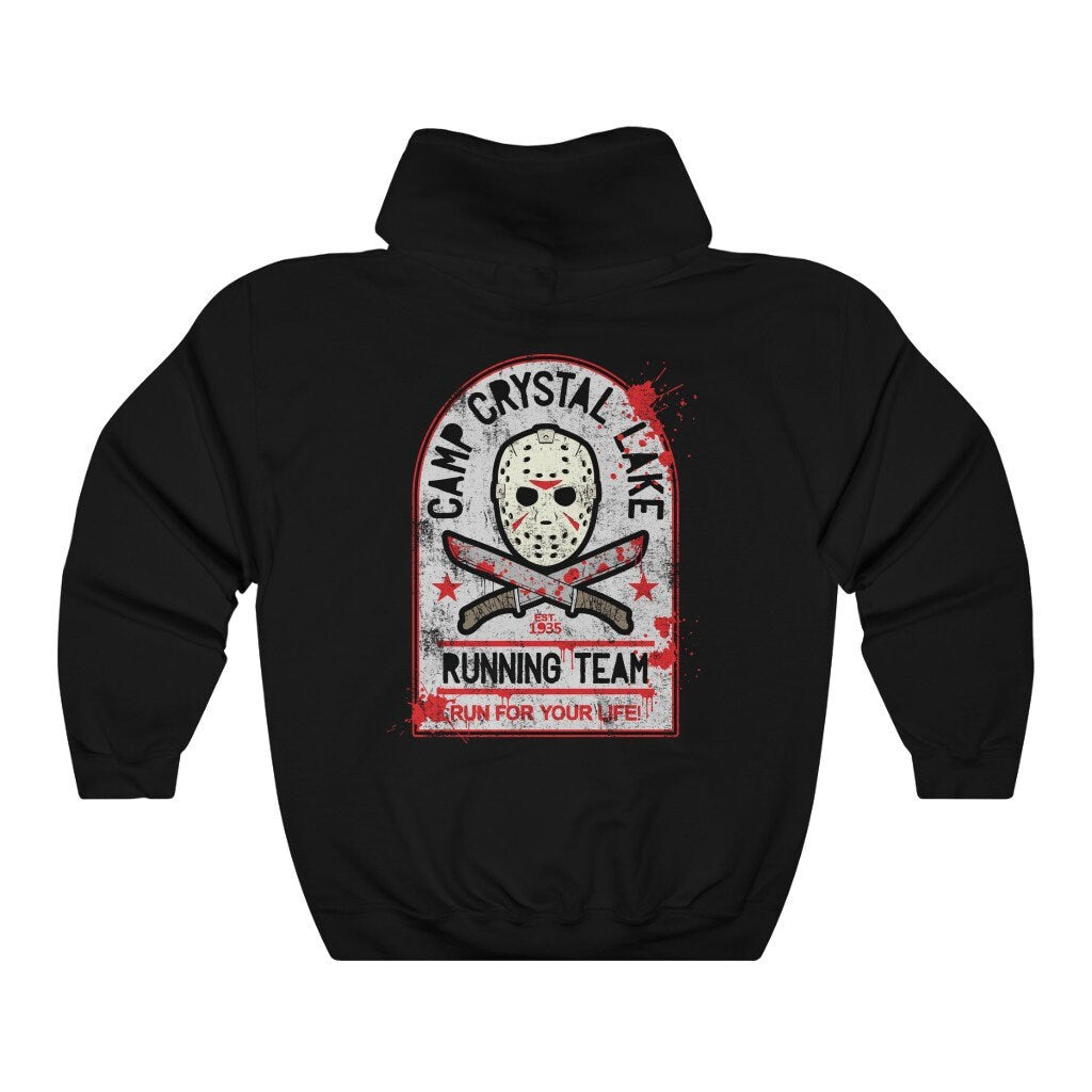 Crystal Lake Camp Horror Hoodie - Friday the 13th Halloween Sweatshirt for Horror Movie Fans | Scary Movie Gift & Cosplay Costume