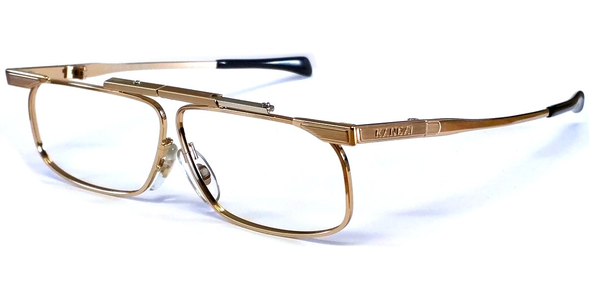 SlimFold Kanda (005) Japanese Folding Reading Glasses with Case - Gold Frame +1.25 Magnification | Portable Eyewear for Travel, Reading & Everyday Use