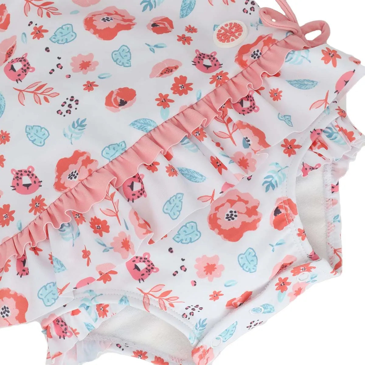 Calikids Baby Girls One Piece Swimsuit - UV Protection Swimwear for 6-24 Months | Perfect for Beach, Pool & Summer Outings