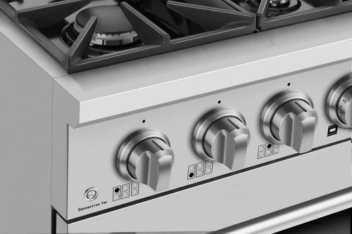 Empava 36-Inch Pro Style 5.2 cu.ft Convection Oven Gas Range - 6 Burners, Slide-In Freestanding Stainless Steel - Perfect for Home Kitchens & Professional Cooking