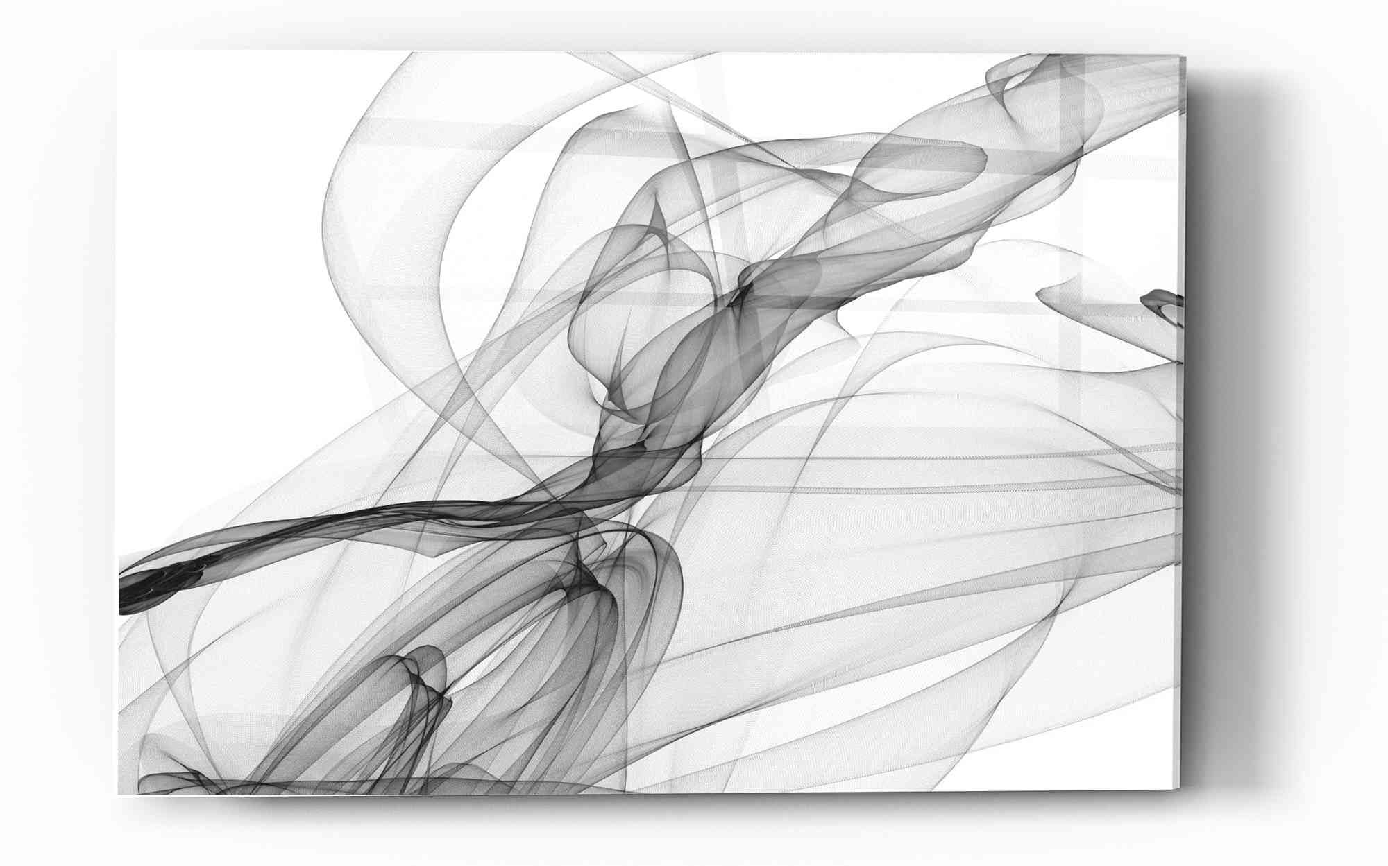 Abstract Black and White Wall Art 16x24 Inches - Modern Acrylic Glass Painting by Irena Orlov - Perfect for Living Room, Bedroom or Office Decor