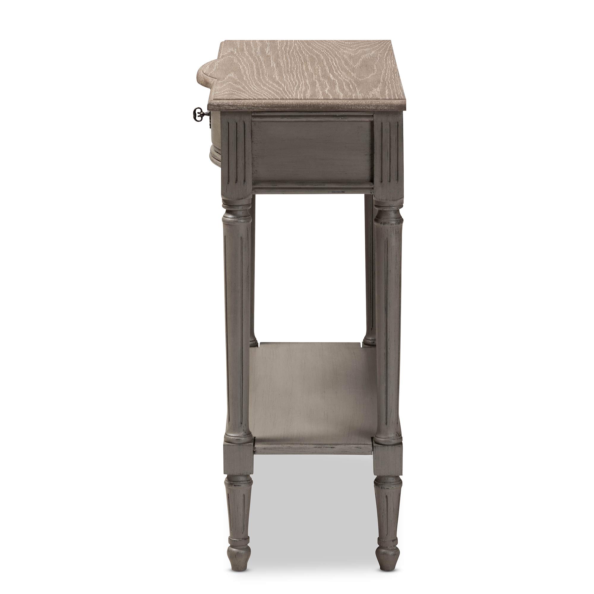 Baxton Studio Modern Gray Console Table - Entryway Sofa Table for Living Room, Hallway & Home Decor