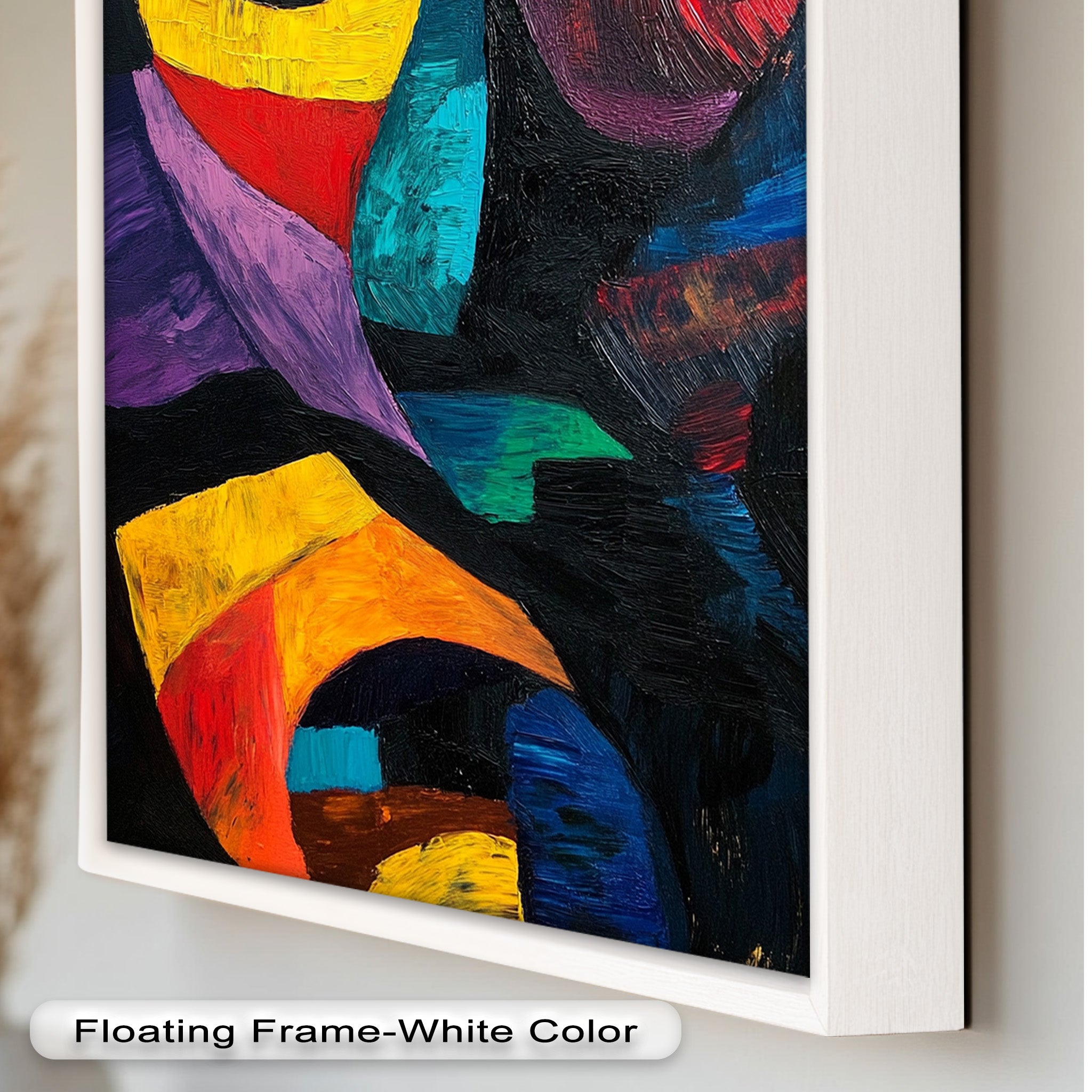 Abstract Eye Expression Fauvism Oil Painting - Modern Wall Art for Living Room, Bedroom & Office Decor