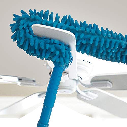 **Larrito Gallery Flexible Microfiber Cleaning Duster with Extendable Rod - Home, Car & Fan Dusting Tool - Lightweight & Reusable for Ceiling Fans, Vents & Hard-to-Reach Areas**