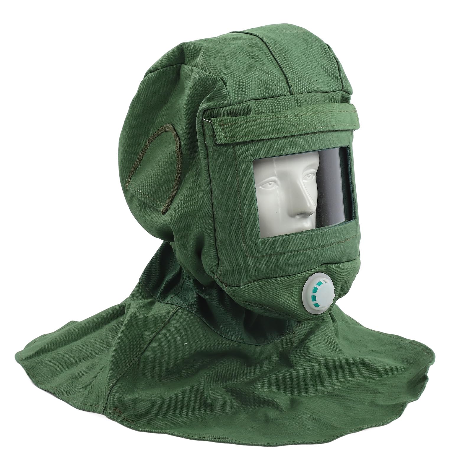 Air Supplied Sandblasting Hood with Clear Eye Shield & Ventilation - Anti-Dust Protective Mask for Sandblasting, Polishing & Metalwork | Ideal for Industrial Cleaning & Surface Preparation