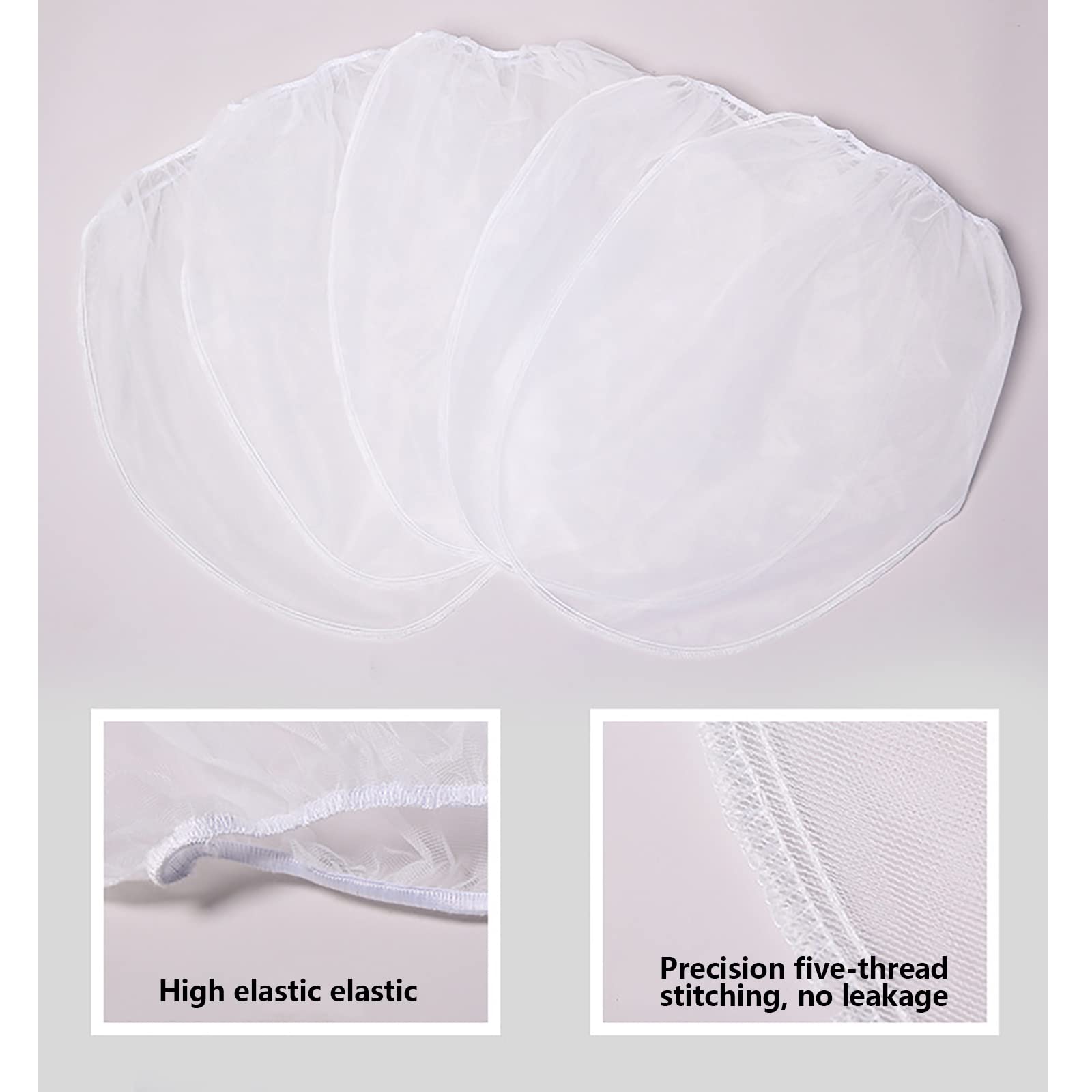 10-Pack 5 Gallon White Paint Strainer Bags - Fine Mesh Filter Bags with Elastic Opening for Paint Sprayers - Ideal for Painting, DIY Projects, and Home Renovations