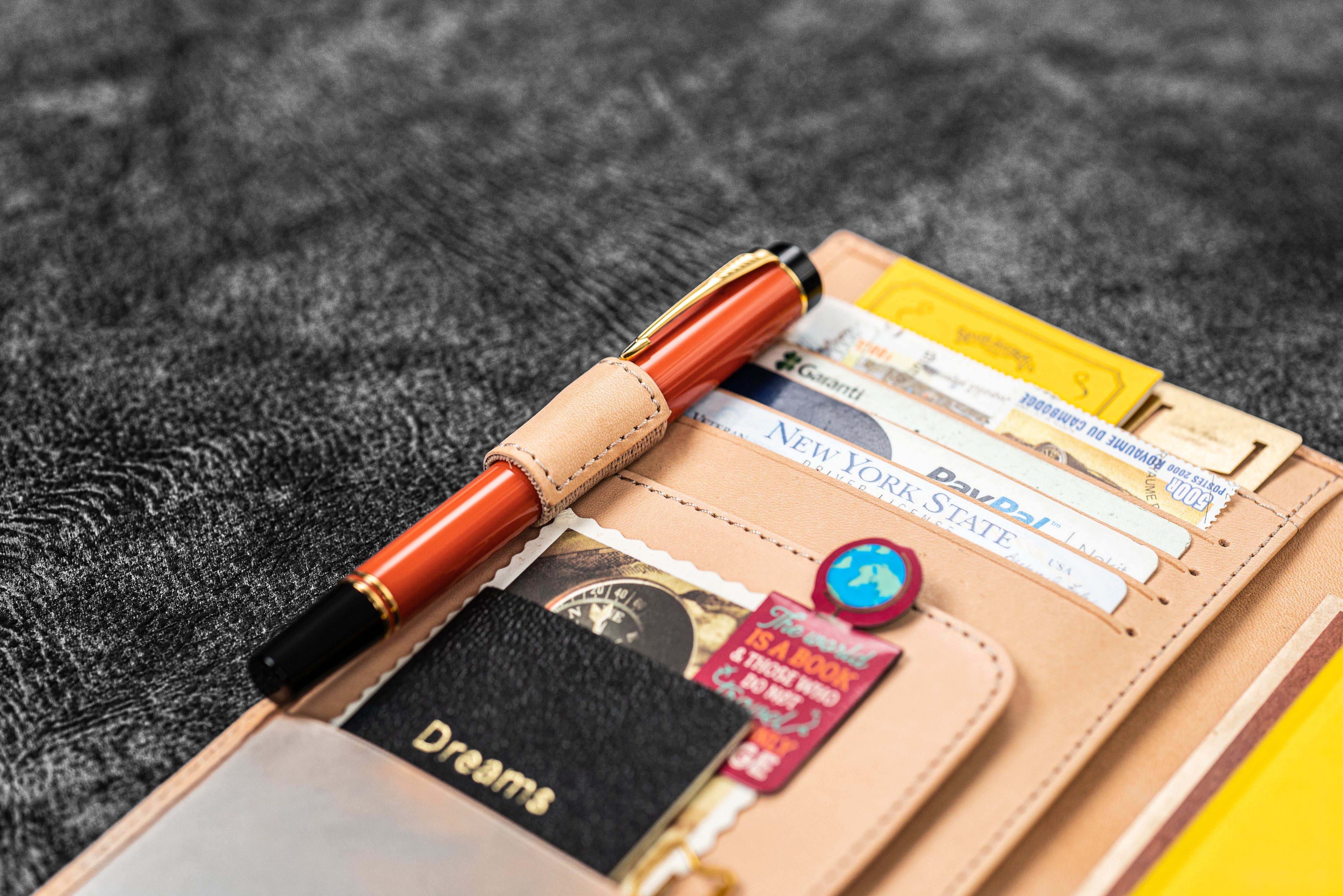 Genuine Undyed Leather Hobonichi Weeks Cover - Handmade Vegan Leather Planner Cover for Organizing Schedules - Perfect for Office, School, and Travel Use