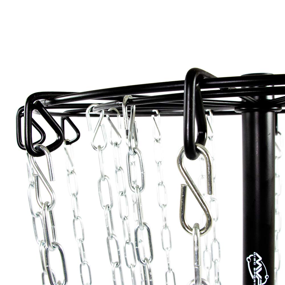 MVP Disc Sports Black Hole Practice 24-Chain Portable Disc Golf Basket Target - Professional Disc Golf Training Equipment for Backyard, Park & Tournament Practice