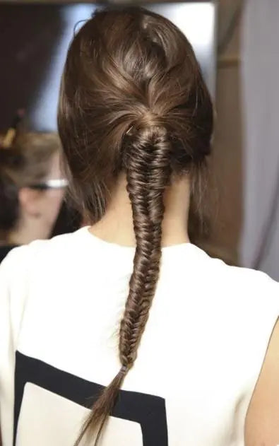 Synthetic Drawstring Braided Fishtail Ponytail Hairpiece - Natural Looking Hair Extension for Women | Perfect for Parties, Weddings & Everyday Styling