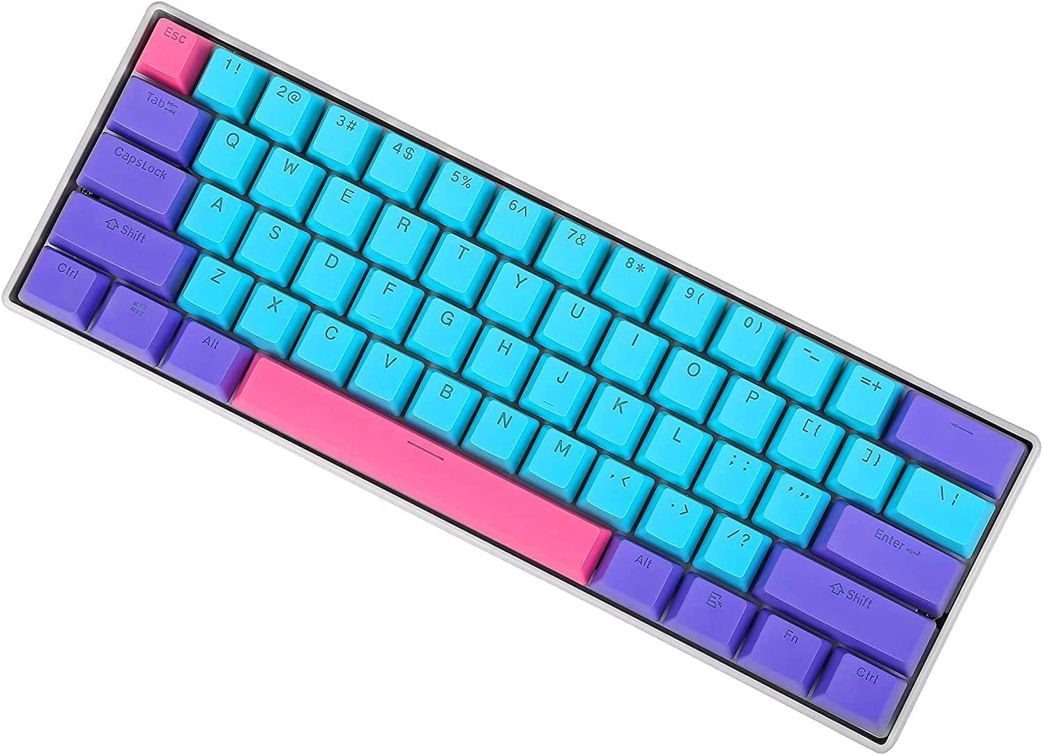 BOYI 60% Wired Mechanical Gaming Keyboard - RGB Backlit, Cherry MX Brown Switches, PBT Keycaps, NKRO, Programmable, Compact 61-Key Design for PC/Mac Gamers & Office Work - Perfect for Esports, Typing & Productivity