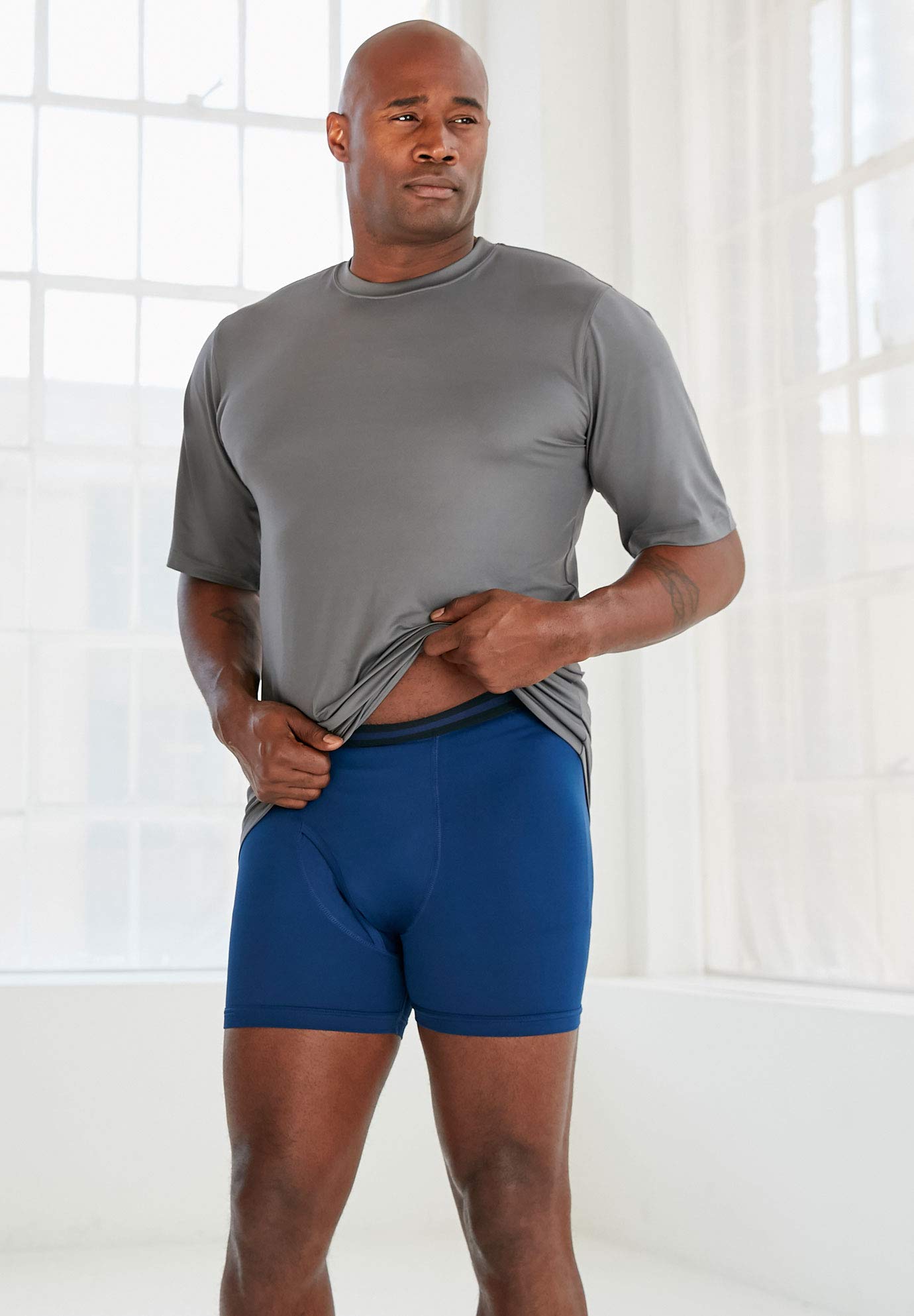 KingSize Men's Big & Tall Performance Flex Boxer Briefs - Ultra Soft Breathable Underwear for All-Day Comfort - Perfect for Workouts, Travel & Everyday Wear