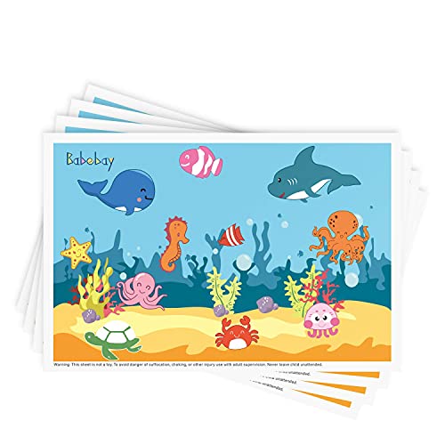 40 Pack Disposable Stick-on Placemats for Baby & Toddler - 12