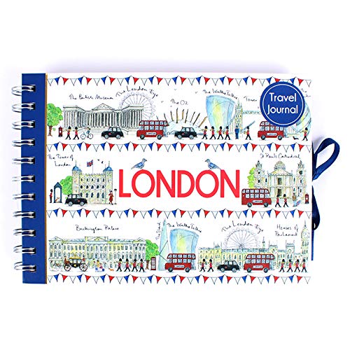 London Icons Travel Journal Notebook - Vintage British Souvenir Scrapbook for Vacation Memories, City Sightseeing & Adventure Travel