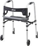 Clever Lite LS Rollator Walker with Seat & Push Down Brakes - Lightweight Mobility Aid for Seniors & Adults - Perfect for Indoor & Outdoor Use, Shopping & Travel