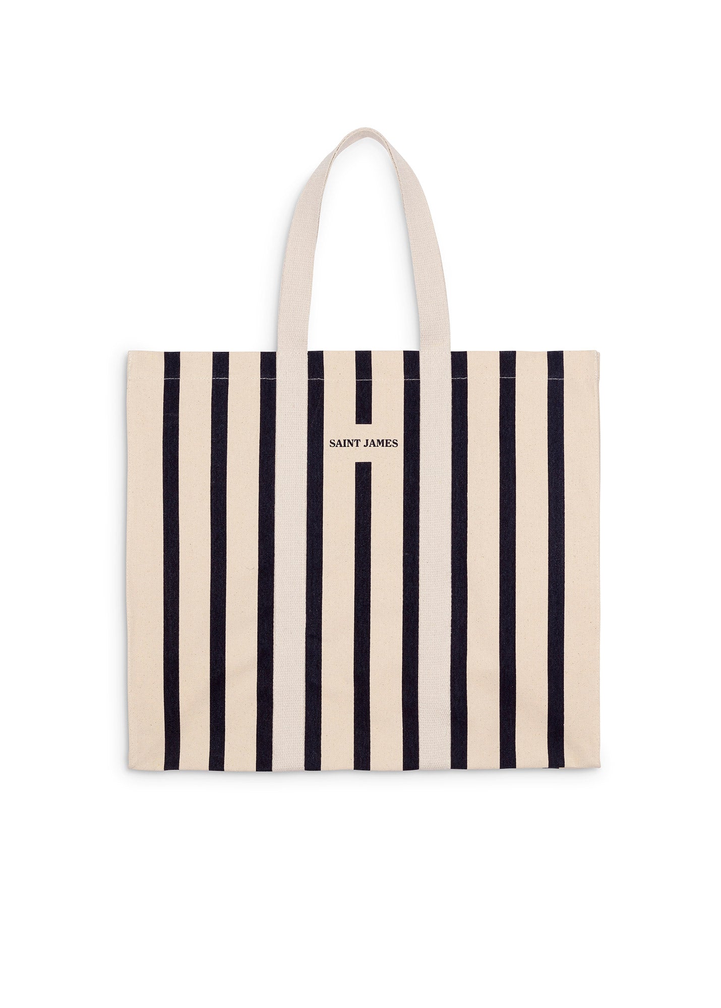 LE GRAND TOTE Oversized Cotton Striped Tote Bag - Large Beach Bag for Women (Ecru/Navy) | Perfect for Travel, Shopping & Everyday Use