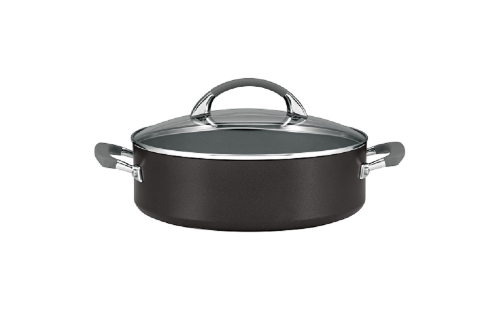 Anolon Endurance+ Covered Sauteuse Pan 4.7L (28cm) - Premium Nonstick Cookware for Sauteing, Braising & Simmering - Ideal for Home Chefs & Professional Kitchens