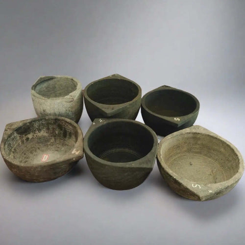 Premium Treated Soapstone Cookware Kalchatti - Traditional Indian Stone Pot for Healthy Cooking, Perfect for Stews, Curries & Slow Cooking