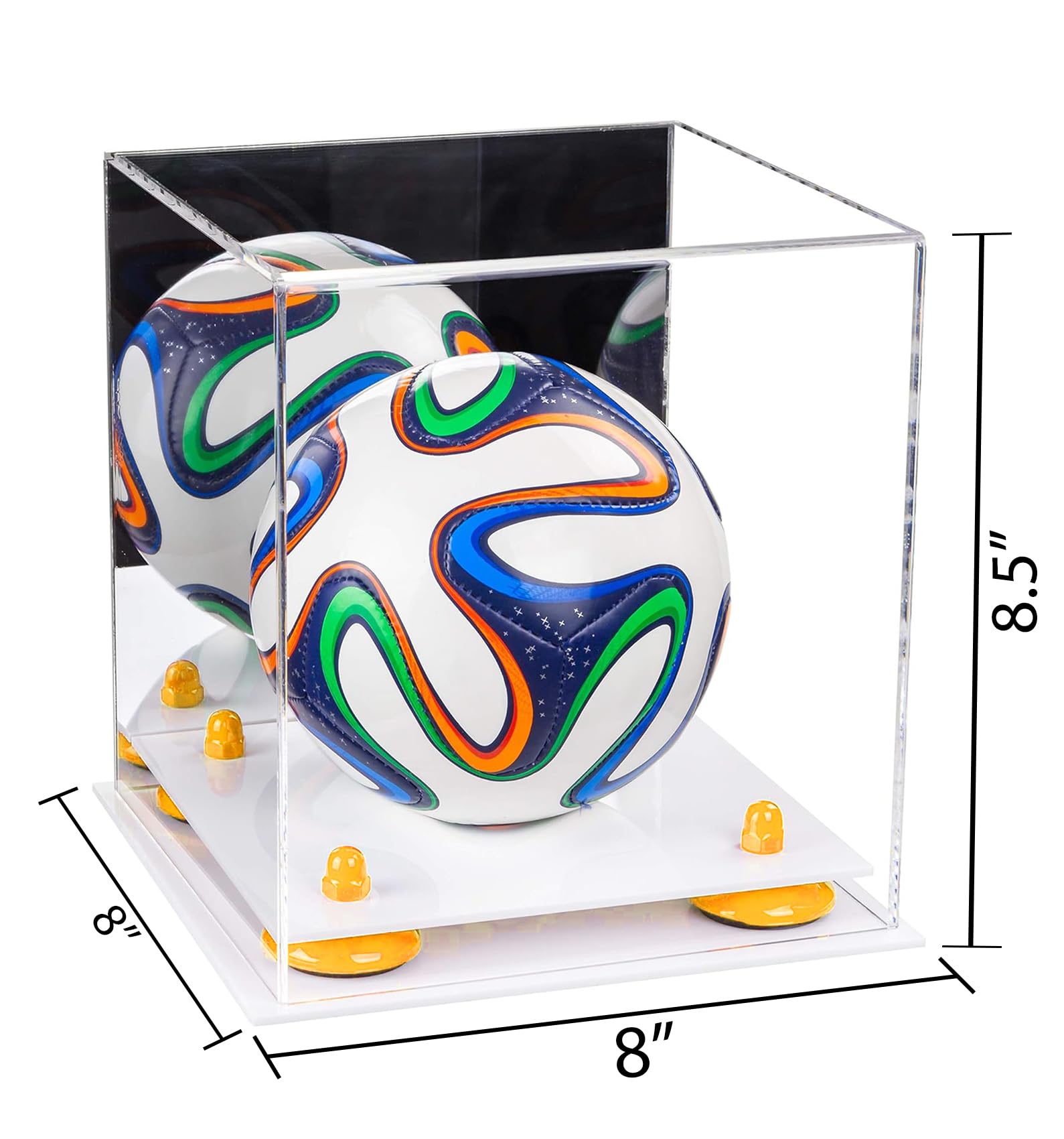 Mini Acrylic Soccer Ball Display Case - Perfect for Collectibles, Awards & Memorabilia - Ideal for Home, Office & Sports Fan Gifts