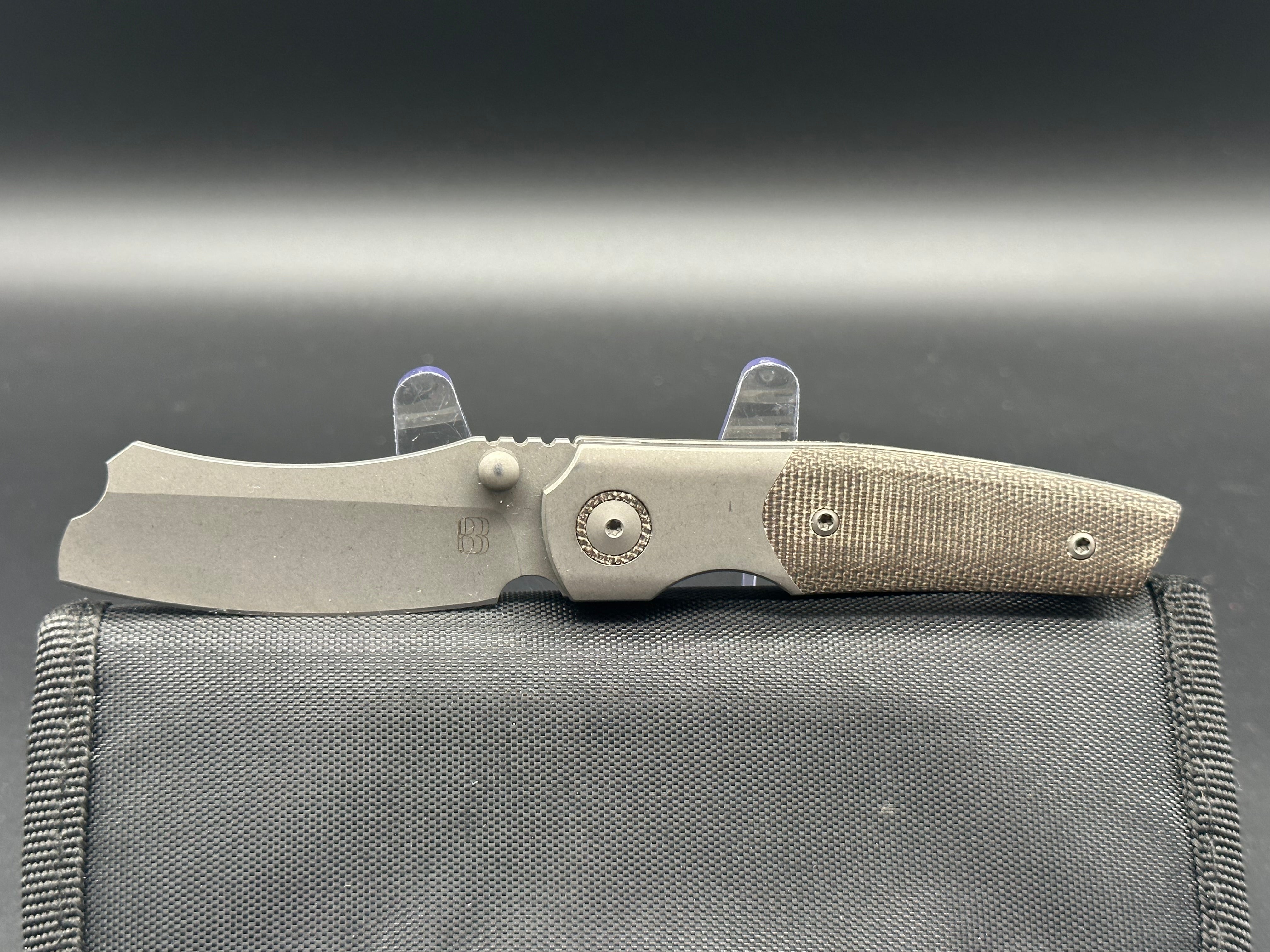 Berg Blades Mini Barber Pocket Knife - Green Micarta Handle, Compact EDC Knife for Everyday Carry, Camping, Hiking & Outdoor Adventures