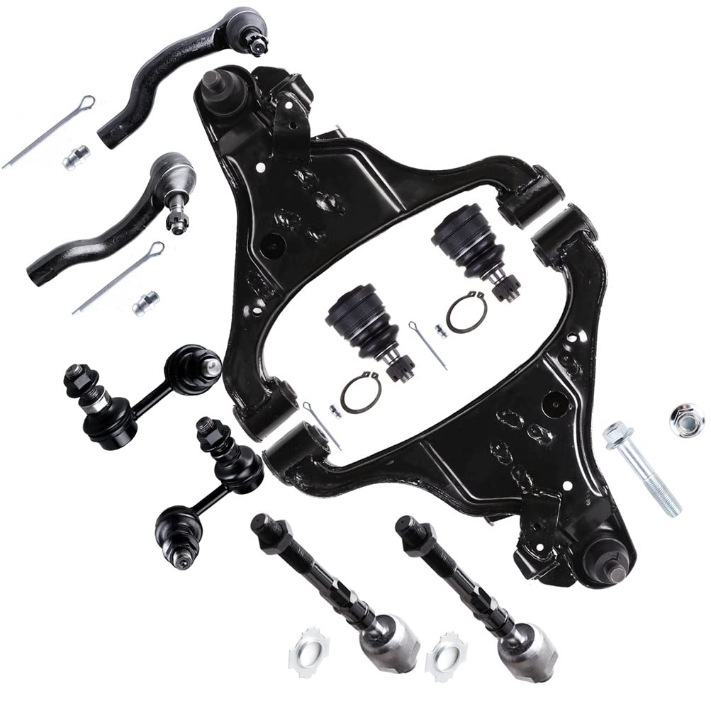 SCITOO 10-PC Suspension Kit for Nissan Frontier/Pathfinder/Xterra - Control Arm, Tie Rod, Ball Joint - Off-Road & Daily Driving
