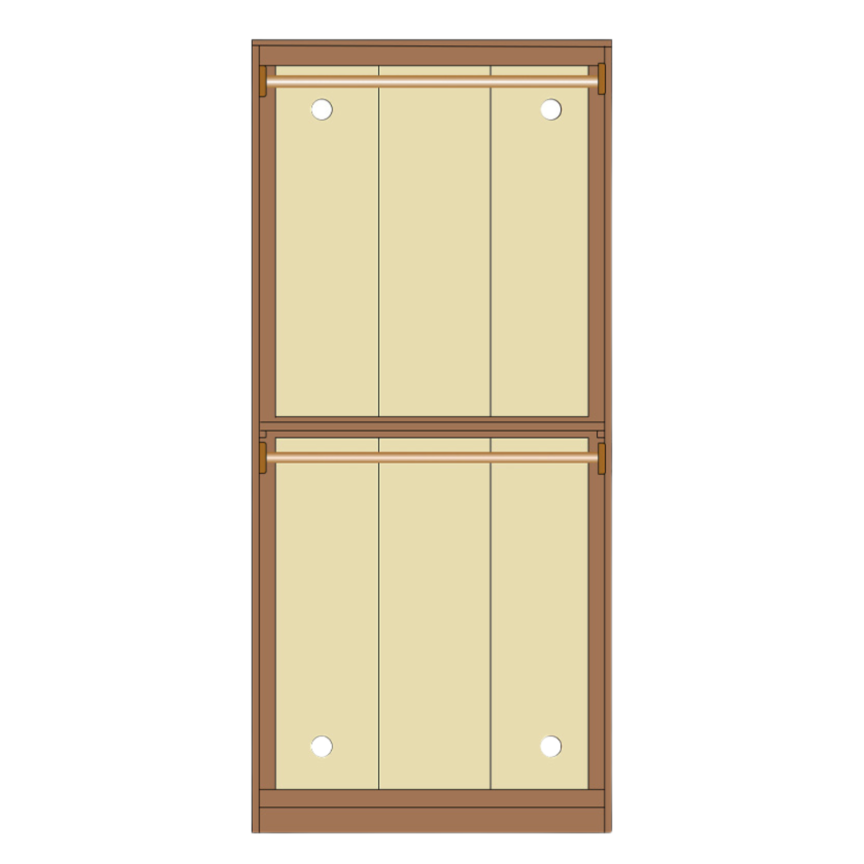 31.5x19.7x78.7 inch / 80x50x200сm / Walnut Color / double door wardrobe hanging style